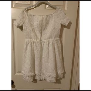vacate ‘turks’ white eyelet smocked ofs dress